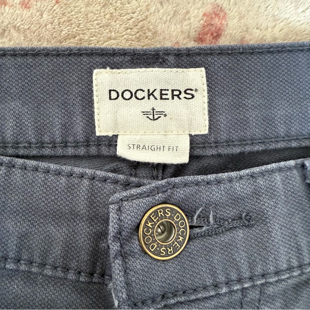 Men's Straight-Fit Docker Jeans Slate Blue - Picture 7 of 9
